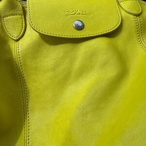 Bright Yellow Leather Handbag Longchamp